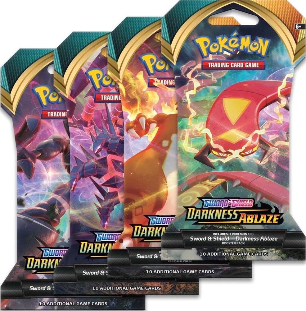 Darkness Ablaze Sleeved Booster Pack Art Bundle Set of 4