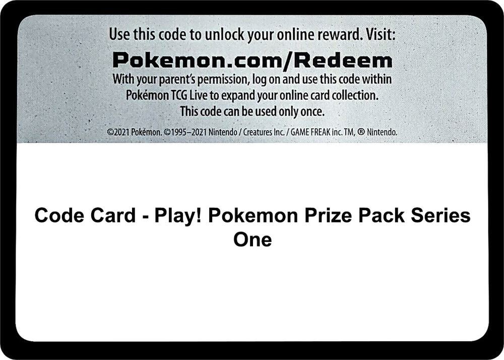 Code Card Play Pokemon Prize Pack Series One