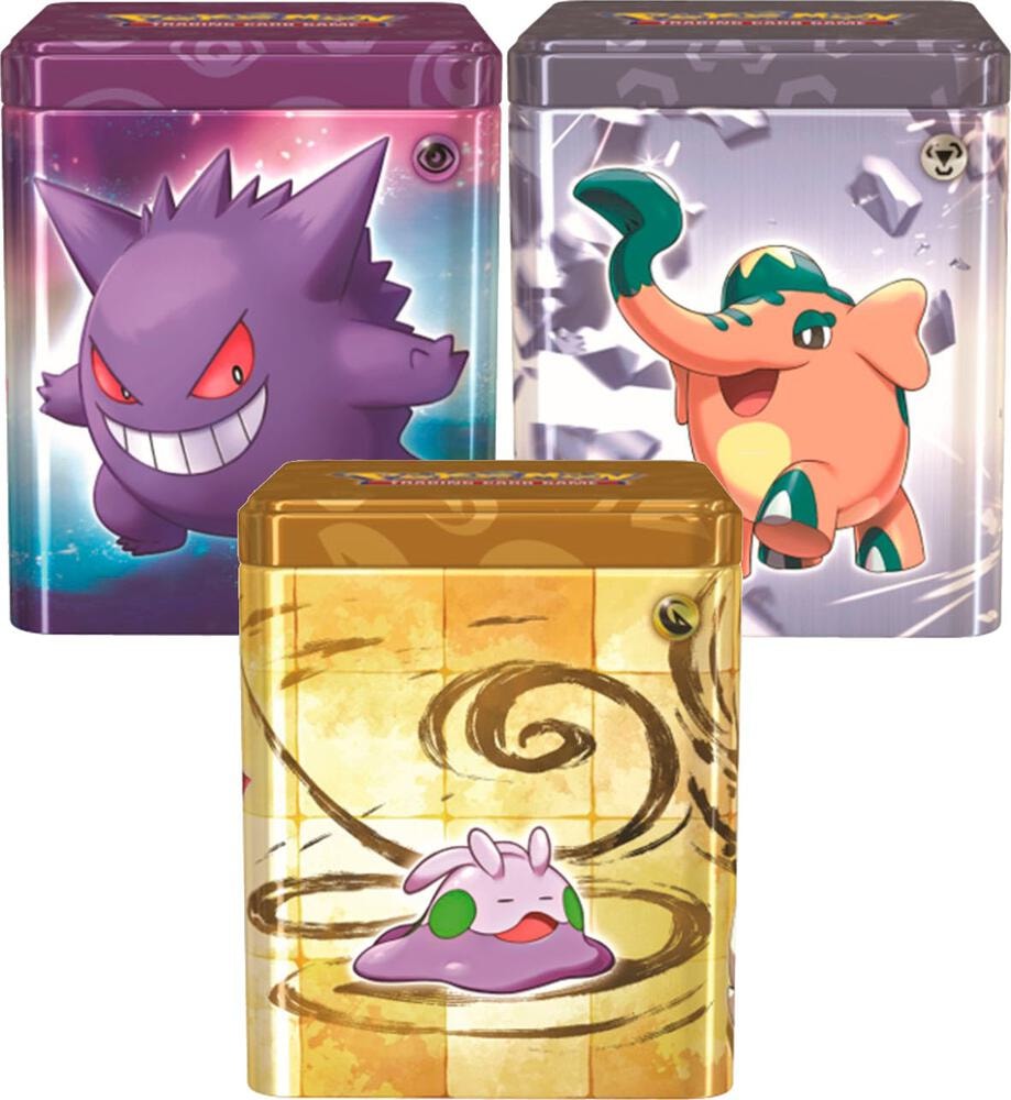 Pokemon Stacking Tins Set of 3 Psychic Metal and Dragon