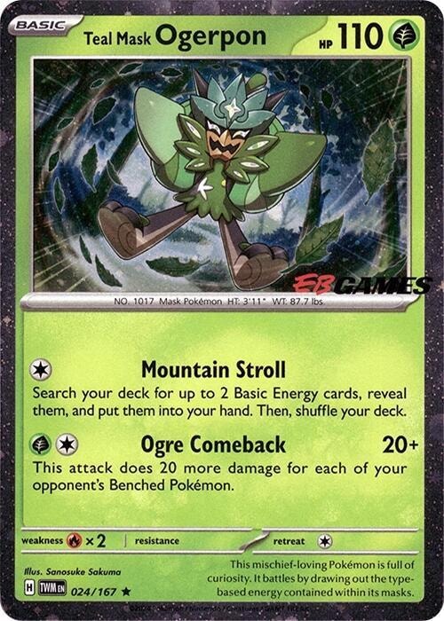 Teal Mask Ogerpon Cosmos Holo EB Games Exclusive
