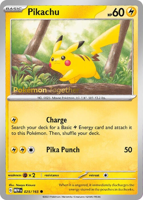Pikachu 025 165 Pokemon Together