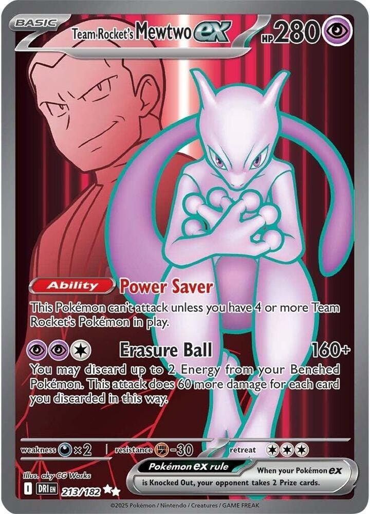 Team Rockets Mewtwo ex 213 182