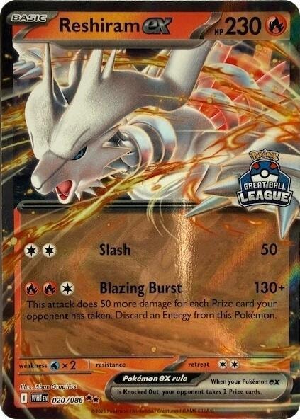 Reshiram ex 020 086 Great Ball League