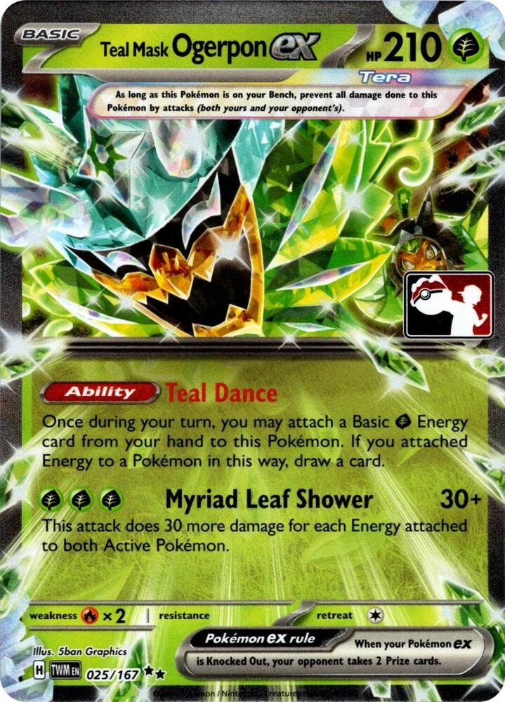 Teal Mask Ogerpon ex 025 167 Prize Pack Series 7