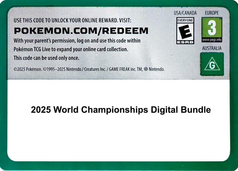 Code Card 2025 World Championships digital bundle