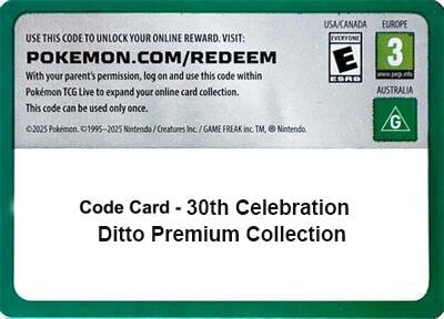 Code Card 30th Celebration Ditto Premium Collection