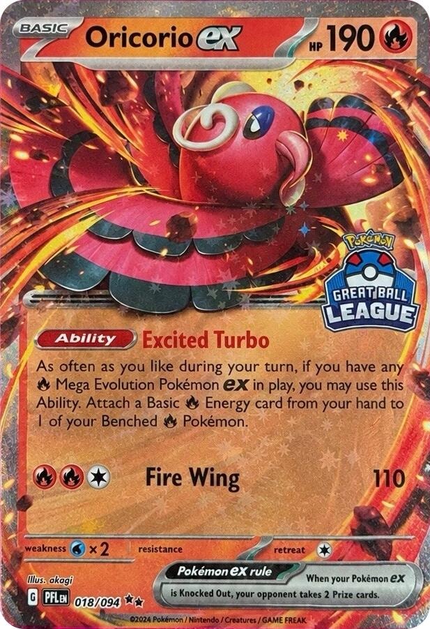 Oricorio ex 018 094 Great Ball League