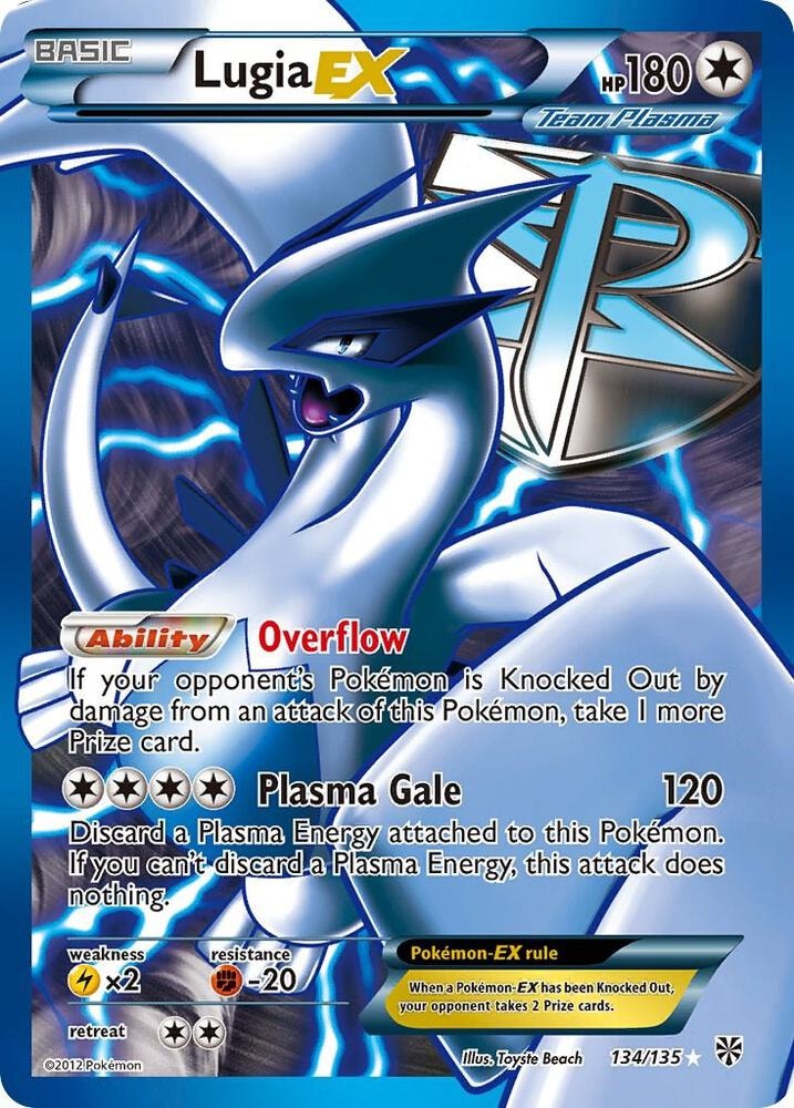 Lugia EX Team Plasma 134 Full Art