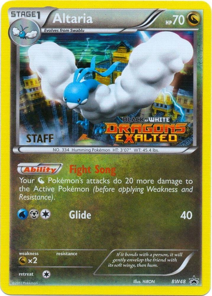 Altaria BW48 Prerelease Staff