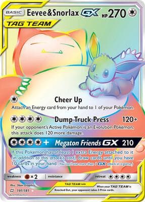 Eevee and Snorlax GX Secret