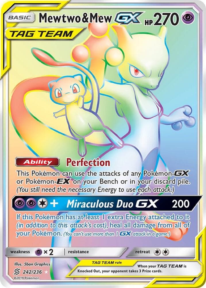 Mewtwo and Mew GX Secret