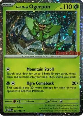 Teal Mask Ogerpon Cosmos Holo Gamestop Exclusive