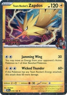 Team Rockets Zapdos Destined Rivals Stamp